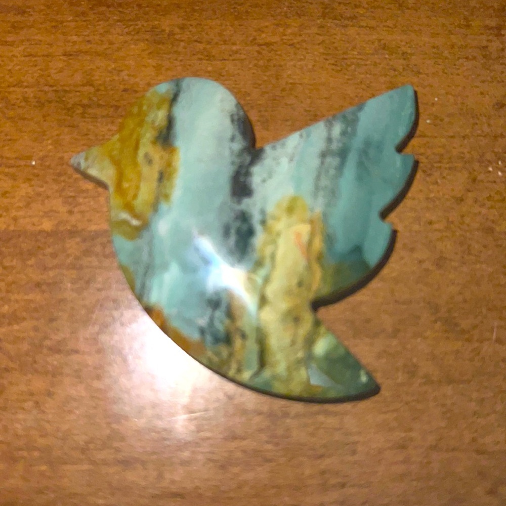 Polychrome Jasper Bird Carving